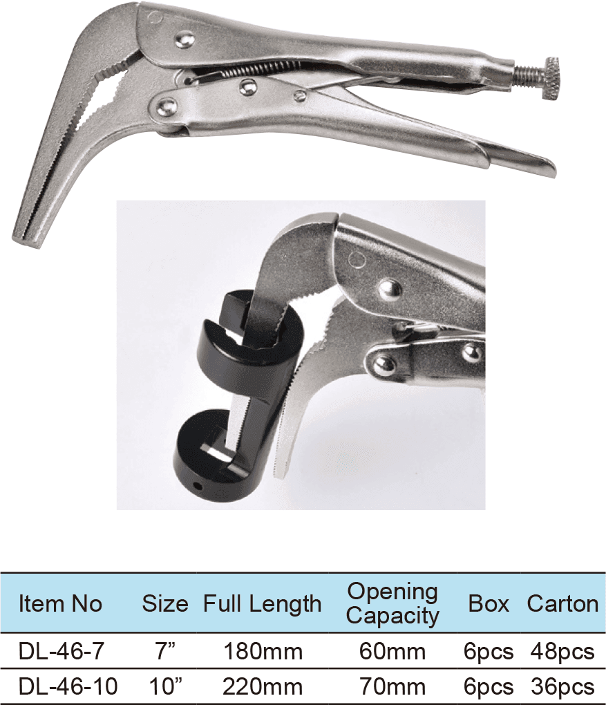 Locking Pliers,Long Nose With 90° Angle For Narrow Space (圖1)