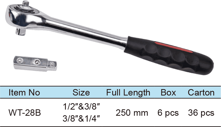 Ratchet Wrench With Interchangable Drivers,30Teeth(圖1)