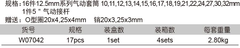 17件12.5mm系列氣動套筒組套(圖1)