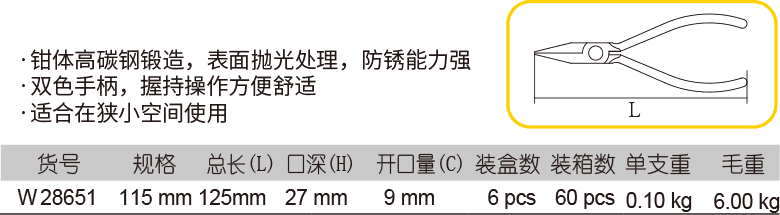 迷你扁嘴鉗(圖1)