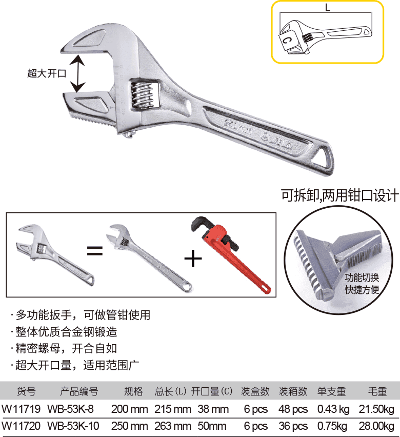 多功能超大開口扳手(圖1)