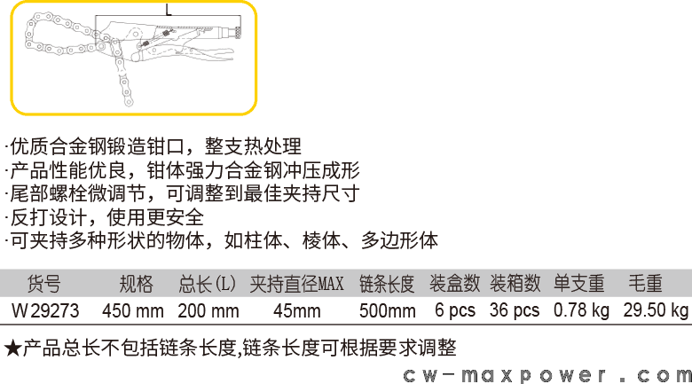 鏈條大力鉗(圖1)